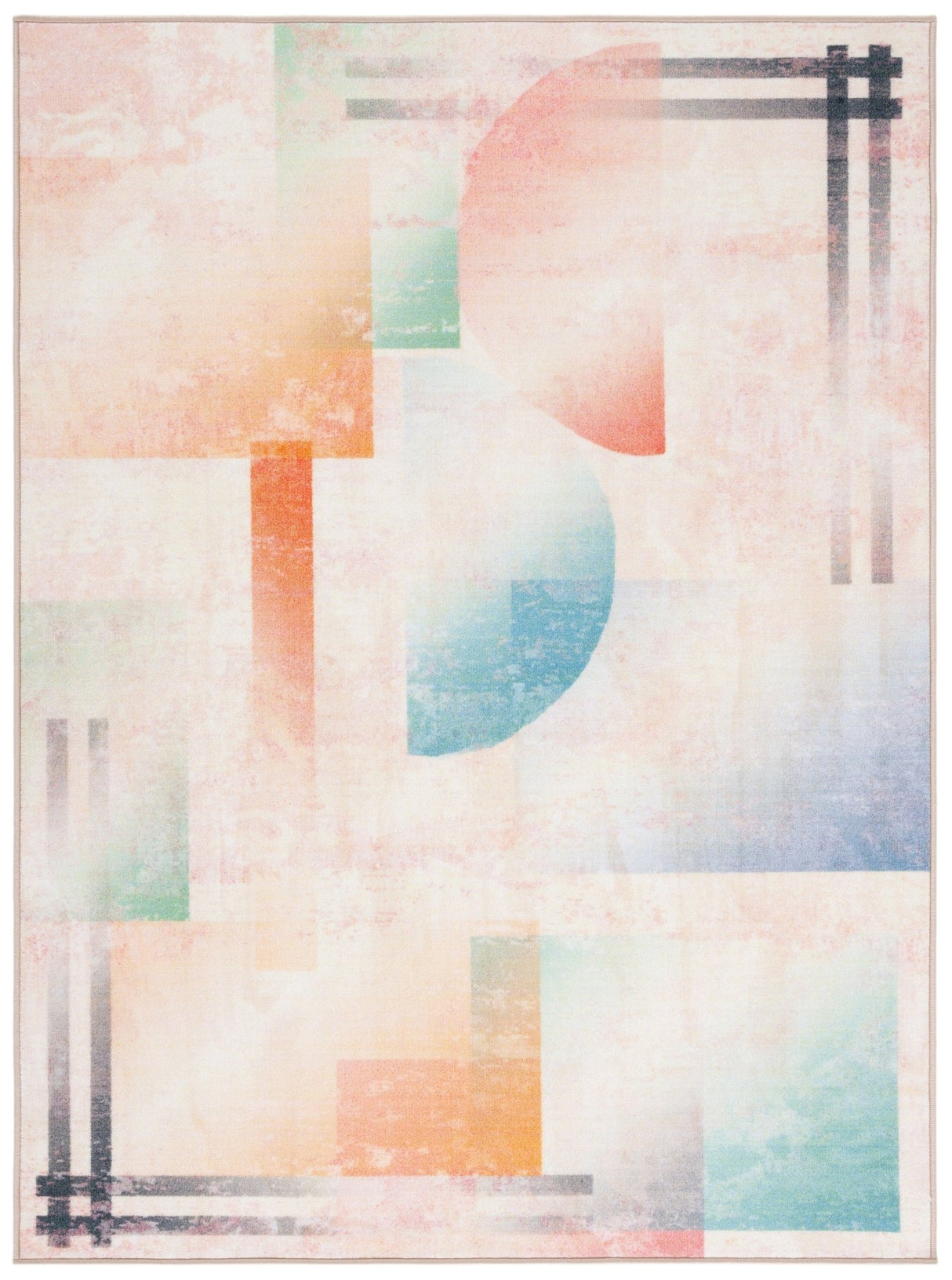 Safavieh Machine Washable Paint Brush Ptb189U Pink/Blue Rug - Safavieh - ptb189u - 5