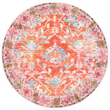 Safavieh Machine Washable Riviera Riv117P Orange/Light Blue Rug - Safavieh - riv117p - 7r
