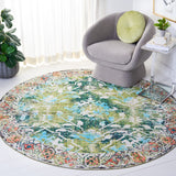 Safavieh Machine Washable Riviera Riv117Y Green/Light Blue Rug - Safavieh - riv117y - 7r