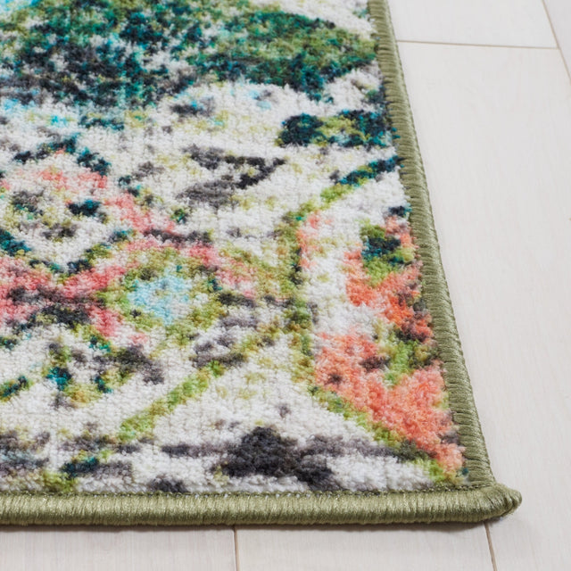 Safavieh Machine Washable Riviera Riv117Y Green/Light Blue Rug - Safavieh - riv117y - 7r