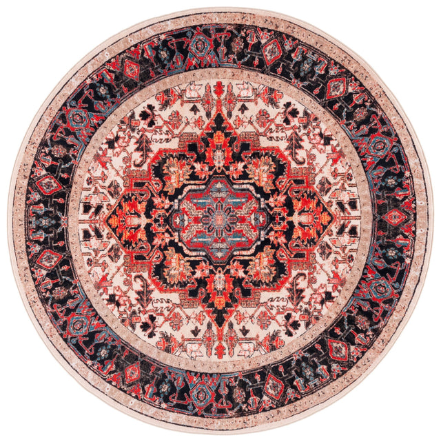 Safavieh Machine Washable Riviera Riv138A Ivory/Blue Rug - Safavieh - riv138a - 7r