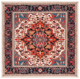 Safavieh Machine Washable Riviera Riv138A Ivory/Blue Rug - Safavieh - riv138a - 7sq