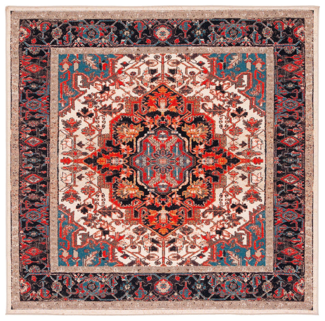 Safavieh Machine Washable Riviera Riv138A Ivory/Blue Rug - Safavieh - riv138a - 7sq