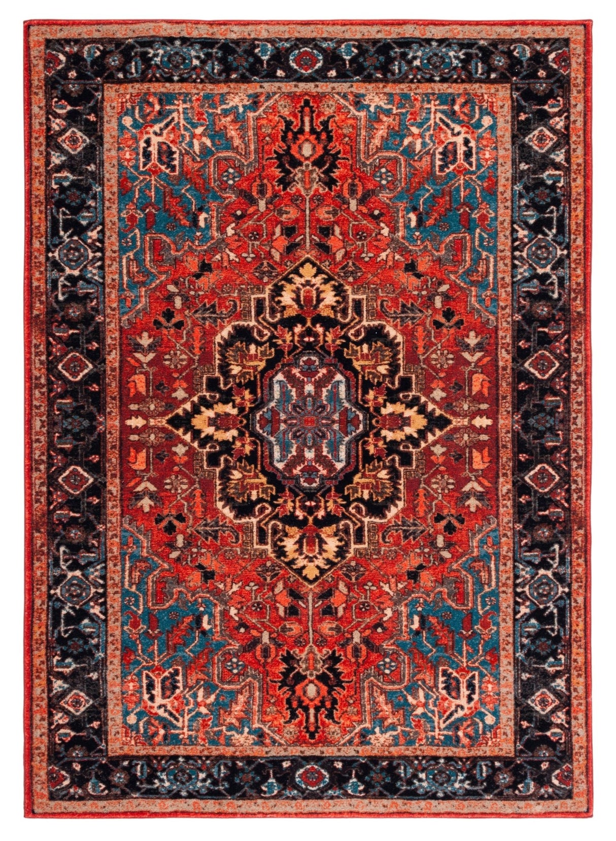 Safavieh Machine Washable Riviera Riv138Q Red/Blue Rug - Safavieh - riv138q - 4