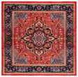 Safavieh Machine Washable Riviera Riv138Q Red/Blue Rug - Safavieh - riv138q - 7sq