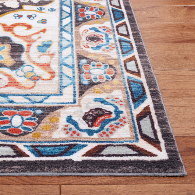 Safavieh Machine Washable Riviera Riv155B Beige/Charcoal Rug - Safavieh - riv155b - 7r