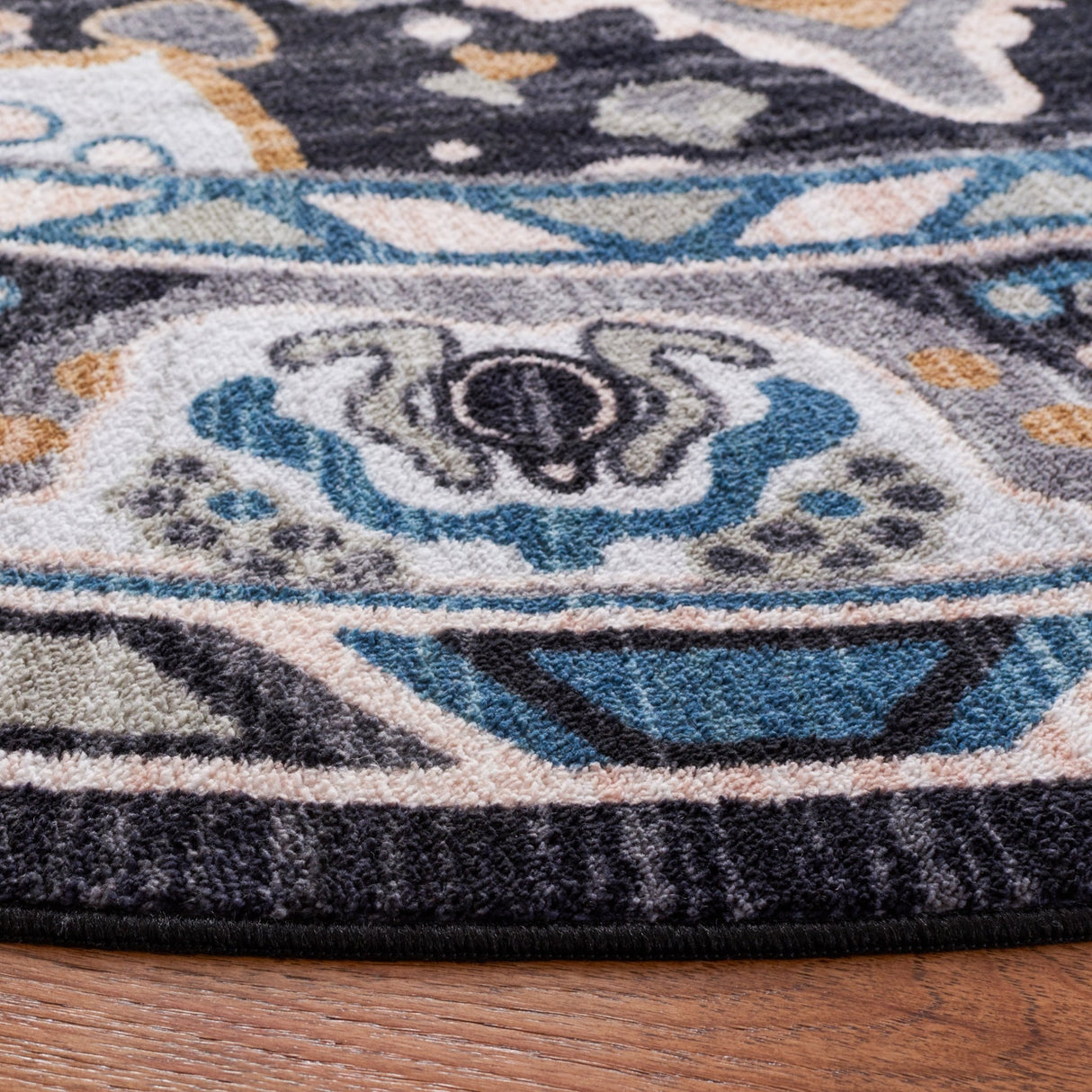 Safavieh Machine Washable Riviera Riv155F Grey/Light Blue Rug - Safavieh - riv155f - 4