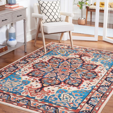 Safavieh Machine Washable Riviera Riv155N Blue/Beige Rug - Safavieh - riv155n - 4