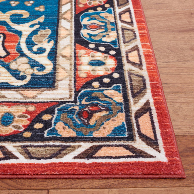 Safavieh Machine Washable Riviera Riv155Z Black/Red Rug - Safavieh - riv155z - 7r