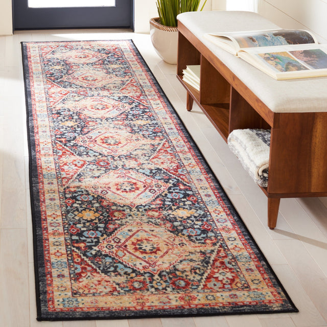 Safavieh Machine Washable Riviera Riv157H Charcoal/Gold Rug - Safavieh - riv157h - 7r