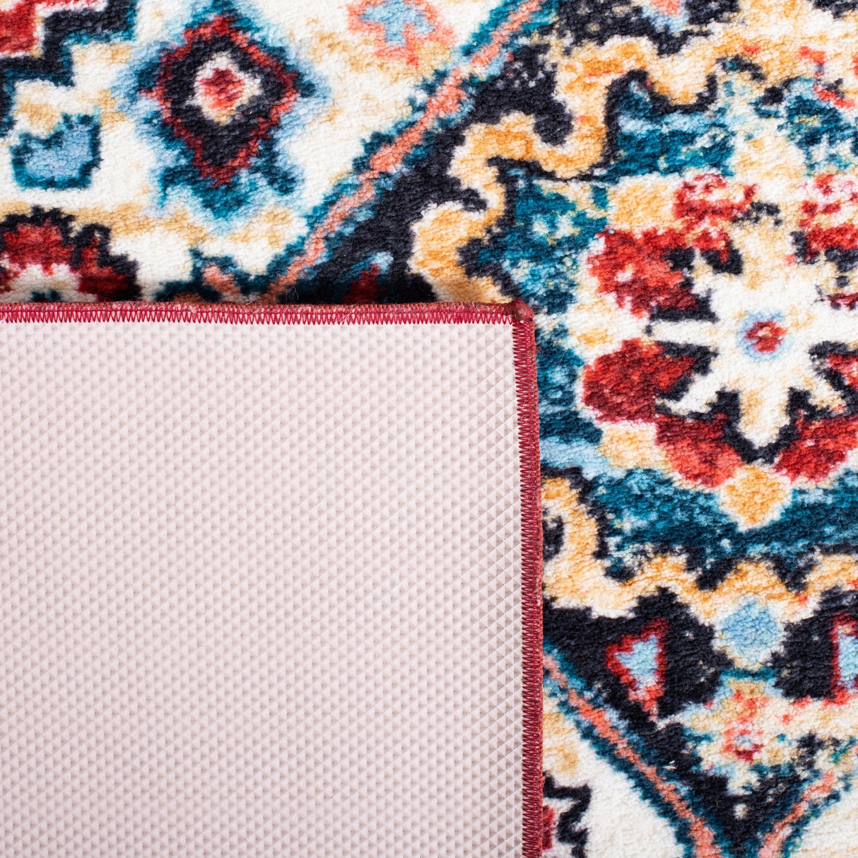 Safavieh Machine Washable Riviera Riv157Q Red/Blue Rug - Safavieh - riv157q - 7r