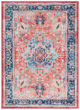 Safavieh Machine Washable Riviera Riv182N Navy/Red Rug - Safavieh - riv182n - 4