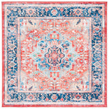 Safavieh Machine Washable Riviera Riv182N Navy/Red Rug - Safavieh - riv182n - 7sq