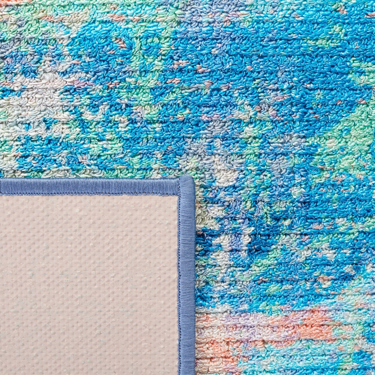 Safavieh Machine Washable Sequoia Seq151M Blue/Orange Rug - Safavieh - seq151m - 7r