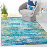 Safavieh Machine Washable Sequoia Seq156M Blue/Green Rug - Safavieh - seq156m - 4