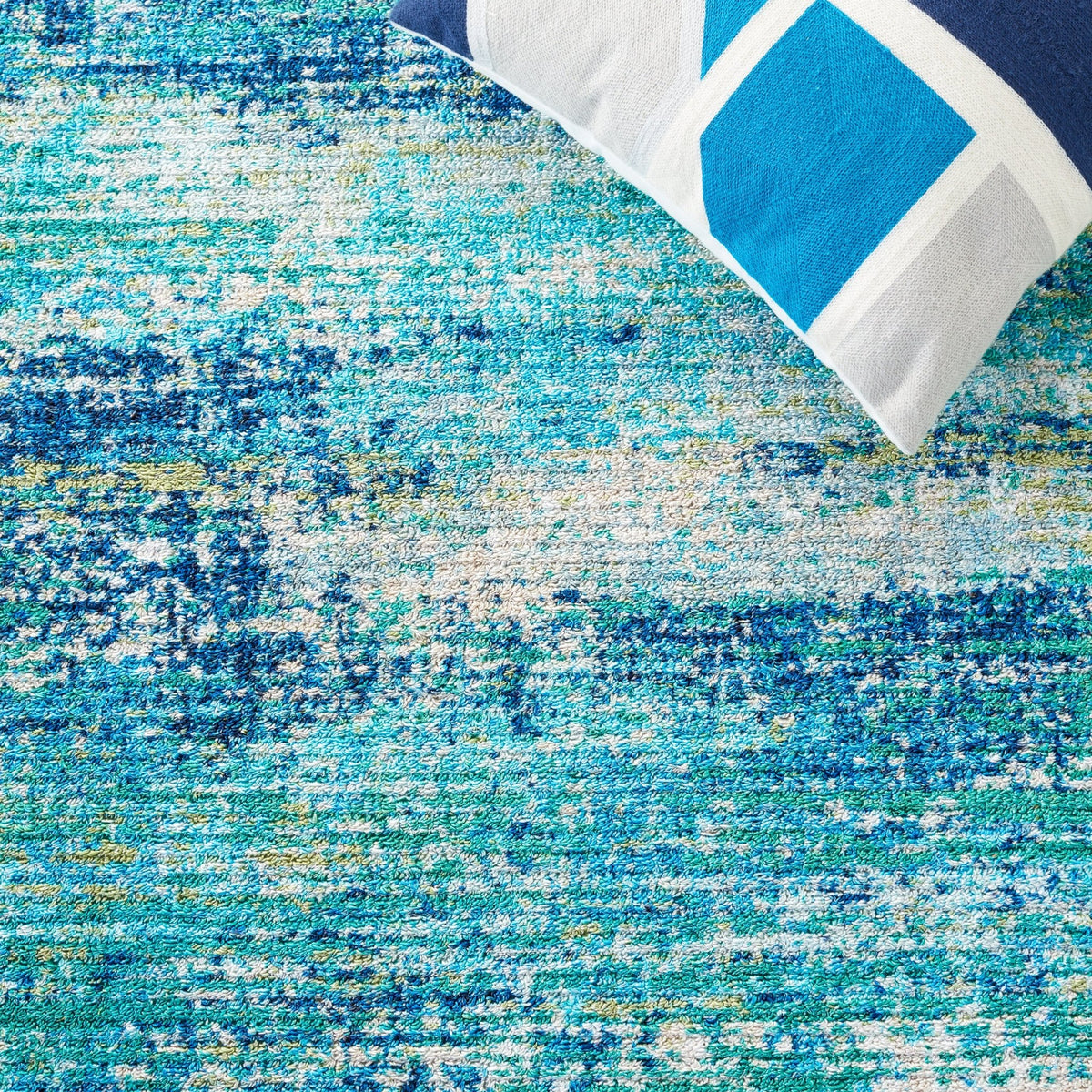 Safavieh Machine Washable Sequoia Seq156M Blue/Green Rug - Safavieh - seq156m - 7r
