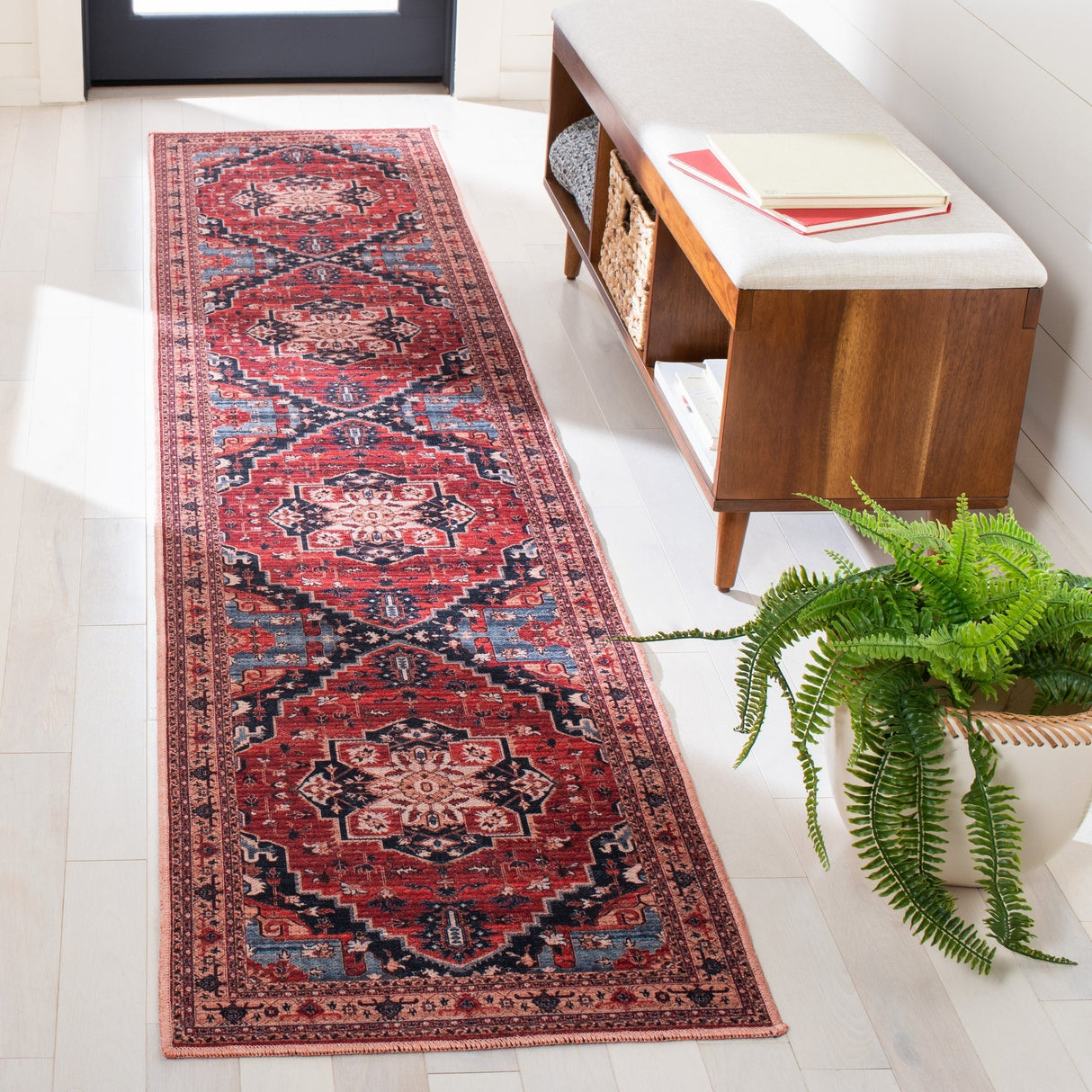 Safavieh Machine Washable Serapi Sep557Q Red/Beige Rug - Safavieh - sep557q - 7r