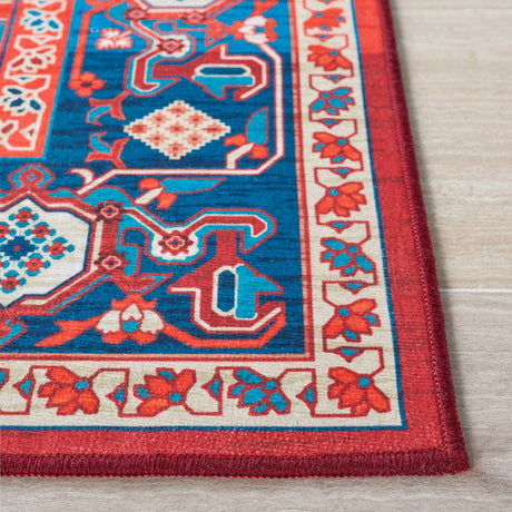 Safavieh Machine Washable Tucson Tsn101Q Red/Blue Rug - Safavieh - tsn101q - 4r