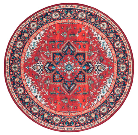 Safavieh Machine Washable Tucson Tsn101Q Red/Blue Rug - Safavieh - tsn101q - 4r