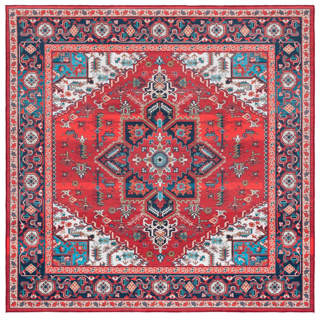 Safavieh Machine Washable Tucson Tsn101Q Red/Blue Rug - Safavieh - tsn101q - 4sq