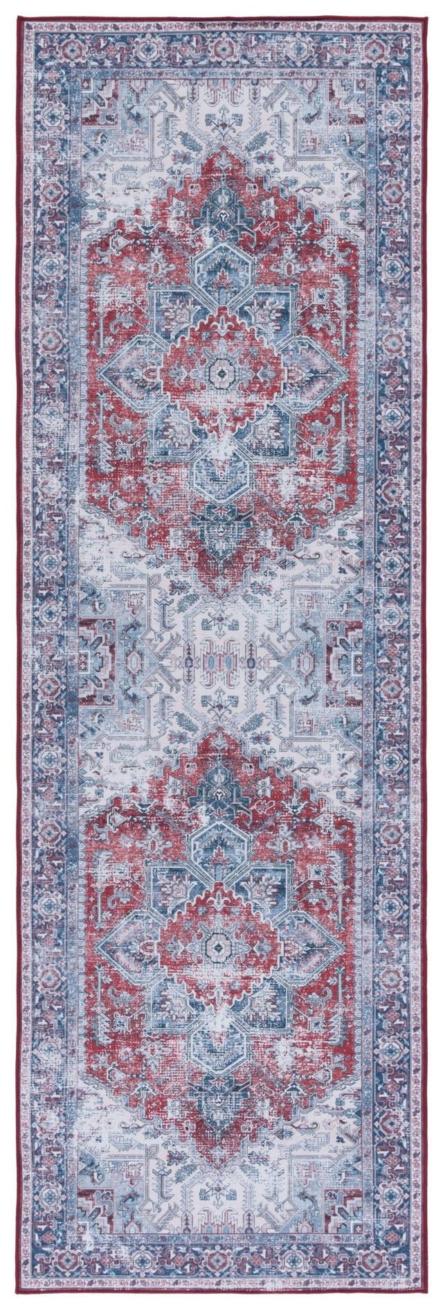 Safavieh Machine Washable Tucson Tsn101S Red/Navy Rug - Safavieh - tsn101s - 28