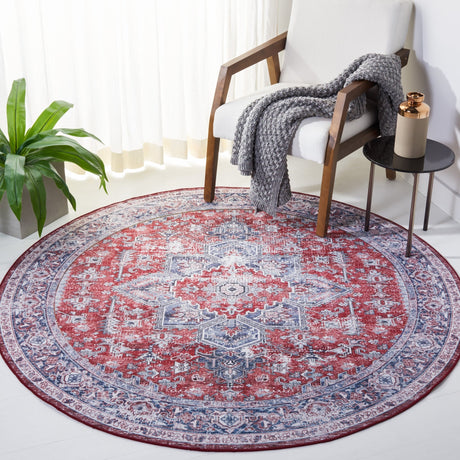 Safavieh Machine Washable Tucson Tsn101S Red/Navy Rug - Safavieh - tsn101s - 6r