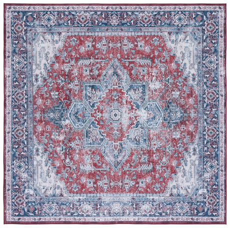 Safavieh Machine Washable Tucson Tsn101S Red/Navy Rug - Safavieh - tsn101s - 6sq