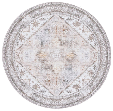 Safavieh Machine Washable Tucson Tsn102B Beige/Grey Rug - Safavieh - tsn102b - 4r