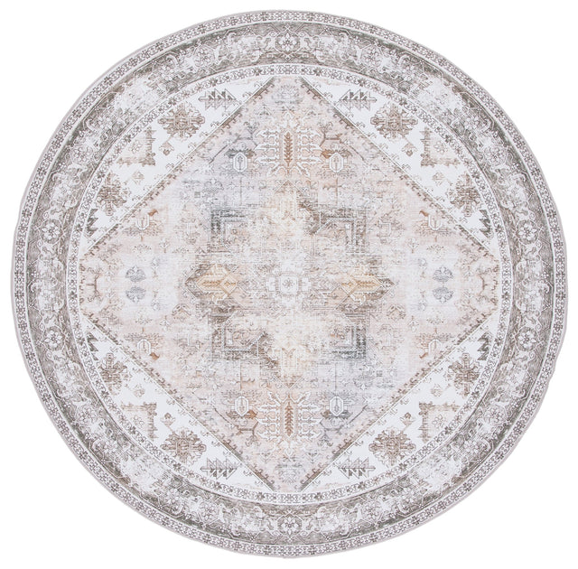 Safavieh Machine Washable Tucson Tsn102B Beige/Grey Rug - Safavieh - tsn102b - 4r