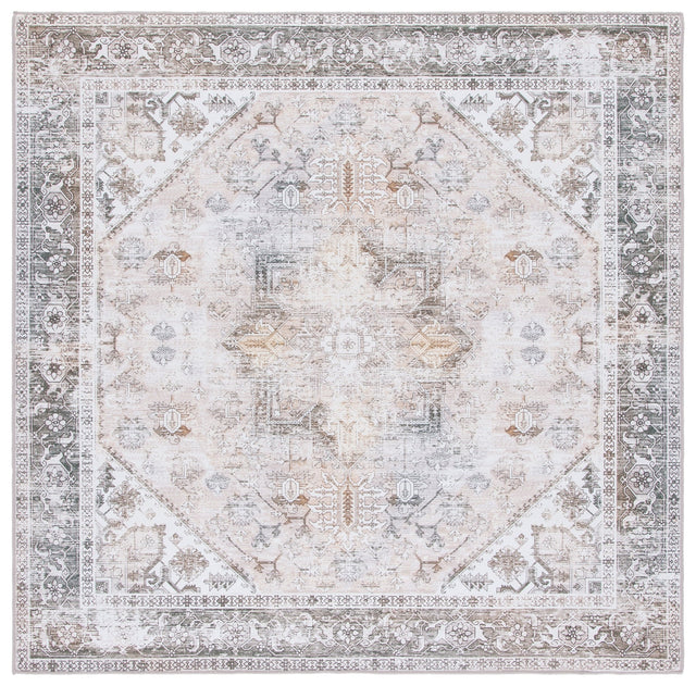 Safavieh Machine Washable Tucson Tsn102B Beige/Grey Rug - Safavieh - tsn102b - 4sq