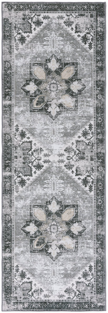 Safavieh Machine Washable Tucson Tsn102F Grey/Ivory Rug - Safavieh - tsn102f - 26