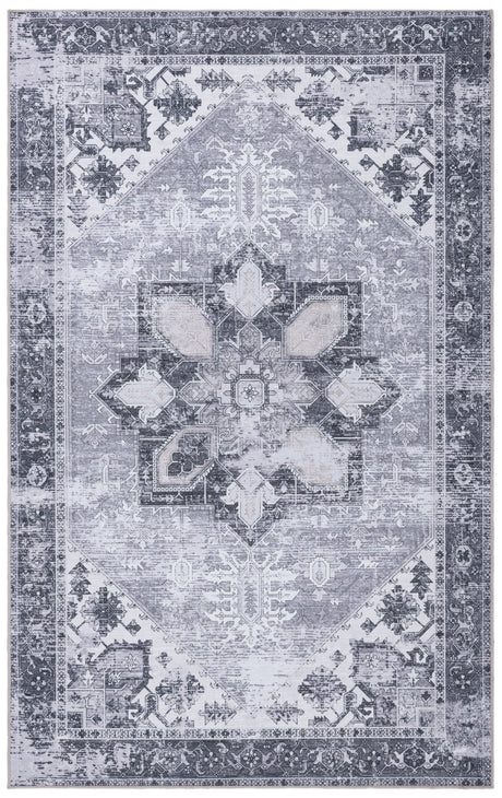 Safavieh Machine Washable Tucson Tsn102F Grey/Ivory Rug - Safavieh - tsn102f - 3