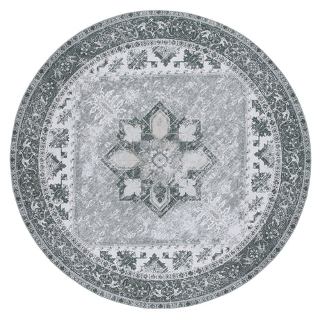 Safavieh Machine Washable Tucson Tsn102F Grey/Ivory Rug - Safavieh - tsn102f - 4r