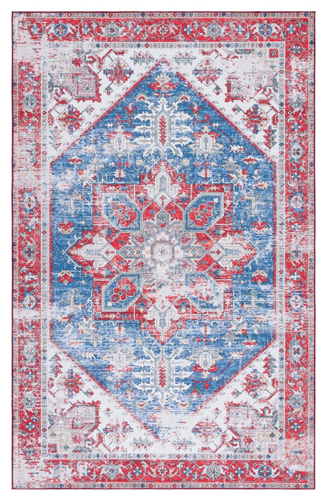 Safavieh Machine Washable Tucson Tsn102M Blue/Red Rug - Safavieh - tsn102m - 3