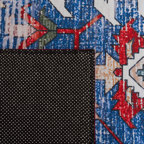 Safavieh Machine Washable Tucson Tsn102M Blue/Red Rug - Safavieh - tsn102m - 4r