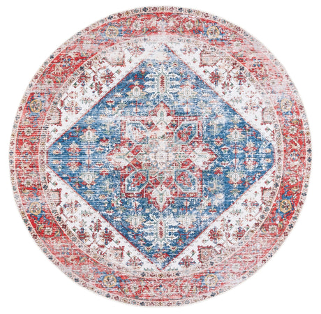 Safavieh Machine Washable Tucson Tsn102M Blue/Red Rug - Safavieh - tsn102m - 4r