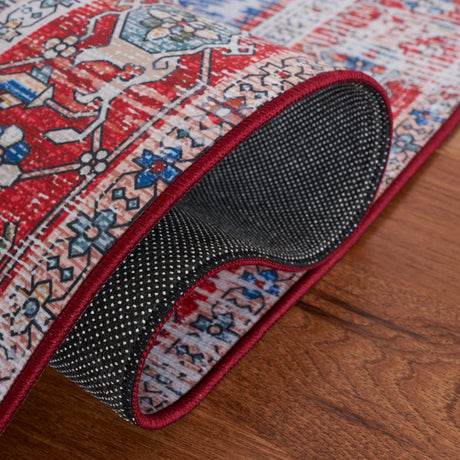 Safavieh Machine Washable Tucson Tsn102M Blue/Red Rug - Safavieh - tsn102m - 4r