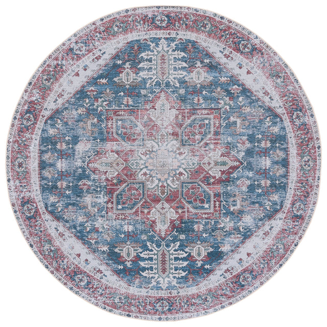 Safavieh Machine Washable Tucson Tsn102N Navy/Red Rug - Safavieh - tsn102n - 6r