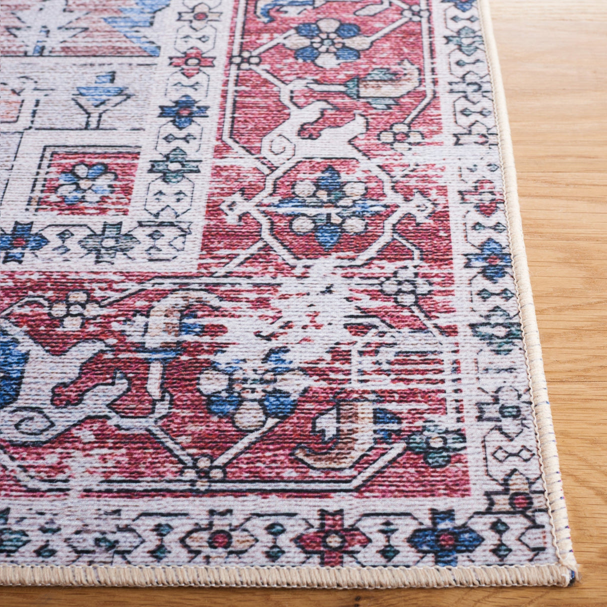 Safavieh Machine Washable Tucson Tsn102N Navy/Red Rug - Safavieh - tsn102n - 6r