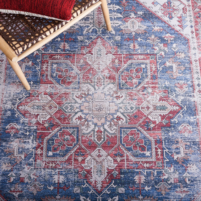Safavieh Machine Washable Tucson Tsn102N Navy/Red Rug - Safavieh - tsn102n - 6r