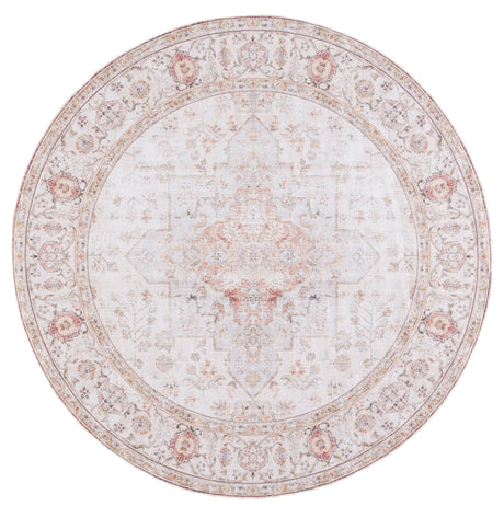 Safavieh Machine Washable Tucson Tsn105F Light Grey/Rust Rug - Safavieh - tsn105f - 4r