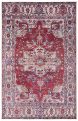 Safavieh Machine Washable Tucson Tsn106Q Red/Beige Rug - Safavieh - tsn106q - 3