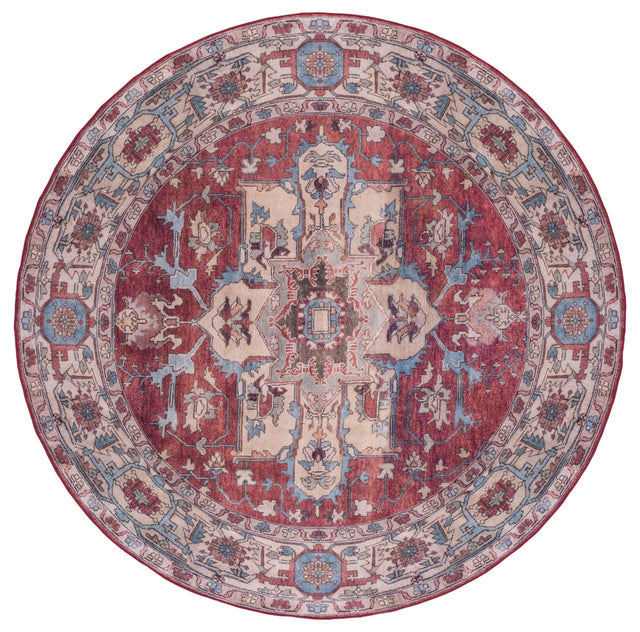 Safavieh Machine Washable Tucson Tsn106Q Red/Beige Rug - Safavieh - tsn106q - 4r