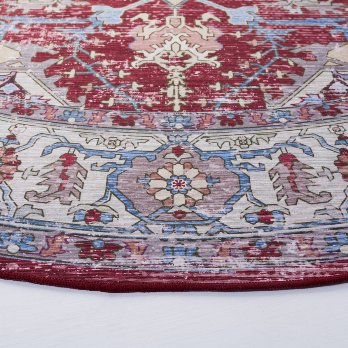 Safavieh Machine Washable Tucson Tsn106S Burgundy/Beige Rug - Safavieh - tsn106s - 3