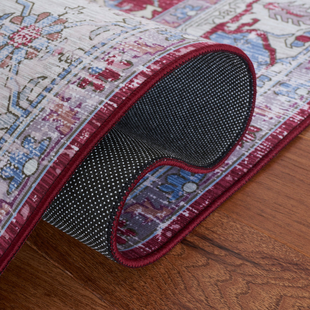 Safavieh Machine Washable Tucson Tsn106S Burgundy/Beige Rug - Safavieh - tsn106s - 6r
