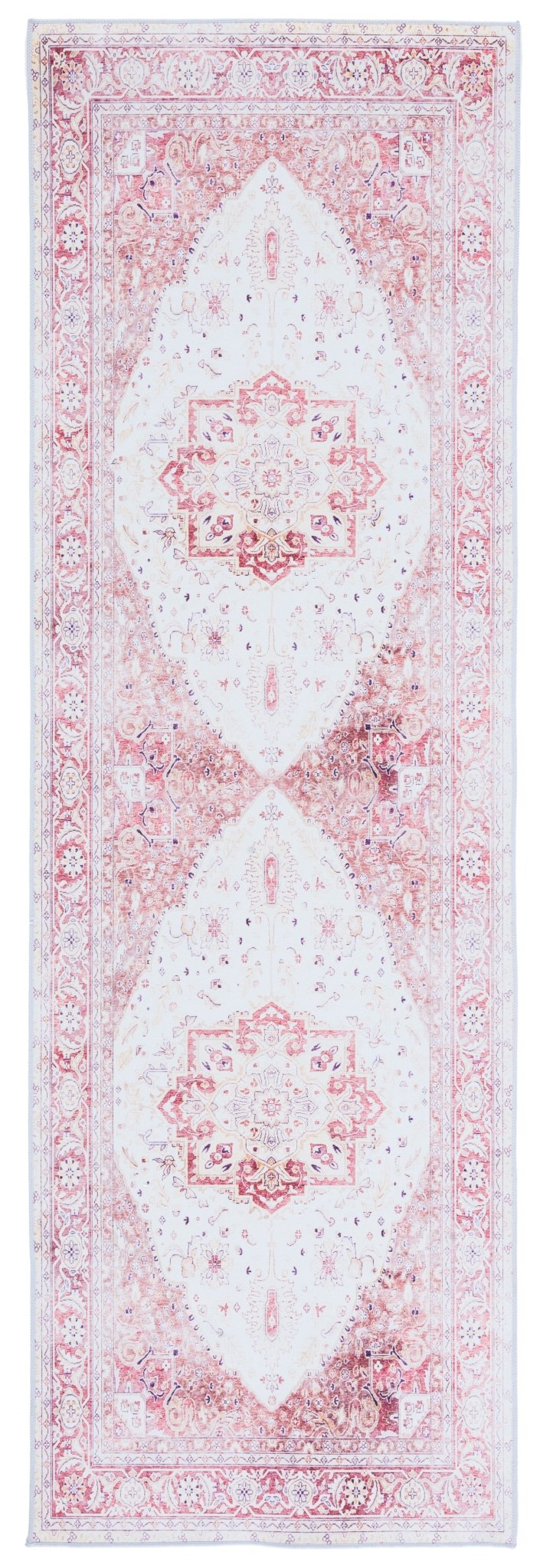 Safavieh Machine Washable Tucson Tsn107B Beige/Rust Rug - Safavieh - tsn107b - 26