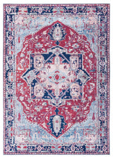 Safavieh Machine Washable Tucson Tsn108Q Red/Navy Rug - Safavieh - tsn108q - 3