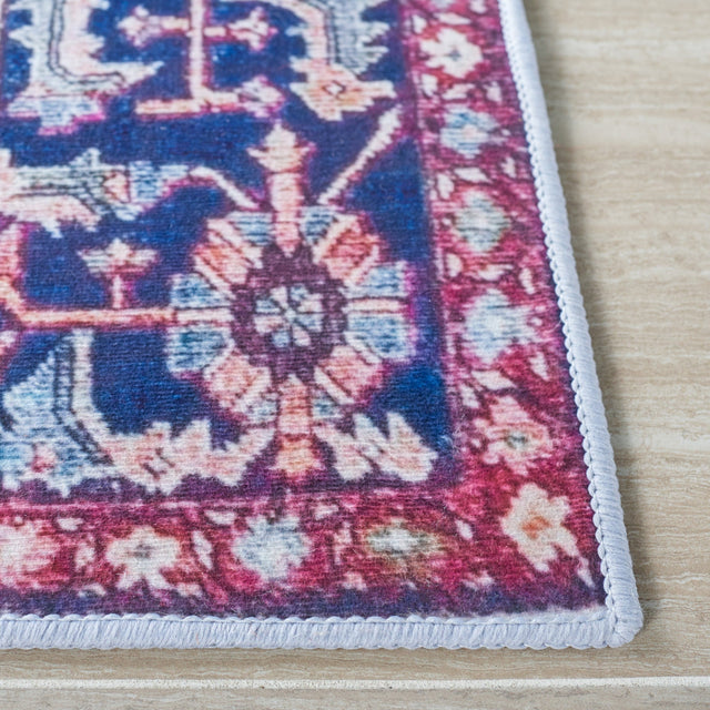 Safavieh Machine Washable Tucson Tsn108Q Red/Navy Rug - Safavieh - tsn108q - 4r