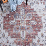 Safavieh Machine Washable Tucson Tsn109A Ivory/Rust Rug - Safavieh - tsn109a - 6r