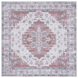 Safavieh Machine Washable Tucson Tsn109A Ivory/Rust Rug - Safavieh - tsn109a - 6sq
